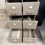 Industriële stalen ladekast - kaartenbak - 6 laadjes grijs, Ophalen of Verzenden, 25 tot 50 cm, Minder dan 100 cm