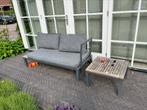 Tweepersoons bank + tafel, Tuin en Terras, Tuinsets en Loungesets, Gebruikt, Bank, Aluminium, Loungeset