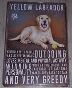 Metalen wandbord Yellow Labrador - Nieuw, Ophalen of Verzenden, Nieuw, Honden