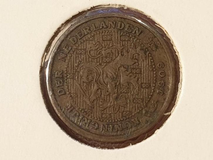 Halve cent 1909 (03), Postzegels en Munten, Munten | Nederland, Overige waardes, Koningin Wilhelmina, Ophalen of Verzenden