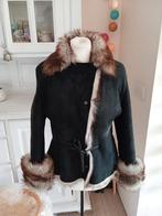 Skin Valley Toscaanse leren lammycoat winterjas 40, Ophalen of Verzenden, Zo goed als nieuw, Maat 38/40 (M), Zwart