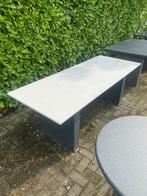 Witte betonnen tuintafel met zuilen – 200x80x72 cm, Ophalen, Gebruikt, Rechthoekig, Overige materialen
