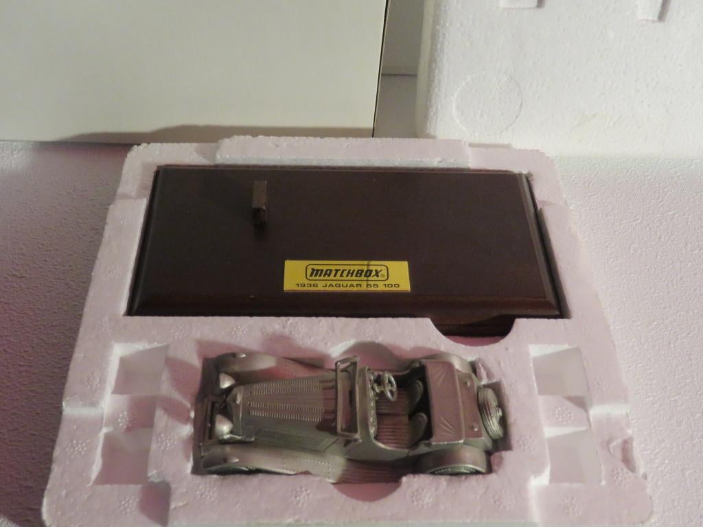 Matchbox YY901 1936 Jaguar SS100 tin model, Ophalen of Verzenden, Zo goed als nieuw, Auto, Matchbox