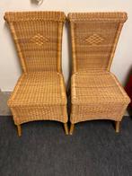2 rieten stoelen, Ophalen of Verzenden, Gebruikt, Bruin, Twee