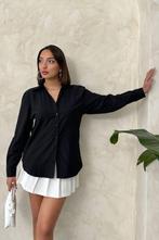 Zwarte blouse met kant - Maat M - Nieuw, Maat 38/40 (M), Zwart, Nieuw, Ophalen of Verzenden