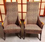 Giorgetti Fauteuils, Italiaanse Designklassieker, Set van 2, Ophalen, Zo goed als nieuw, Hout, 75 tot 100 cm