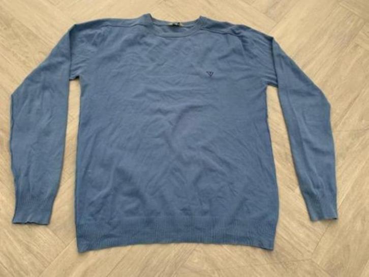 Blauwe GUESS Trui maat M!, Kleding | Heren, Truien en Vesten, Zo goed als nieuw, Maat 48/50 (M), Blauw, Verzenden