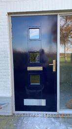 Buitendeur met brievenbus en drie raampjes, Ophalen, Gebruikt, 80 tot 100 cm, Buitendeur