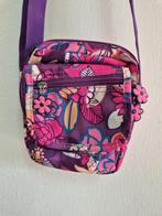 Tas49 - Fleurige roze-paarse David Jones tas (1), Sieraden, Tassen en Uiterlijk, Tassen | Damestassen, Ophalen of Verzenden, Zo goed als nieuw