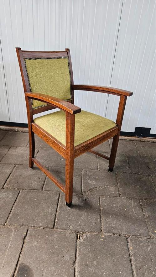 Rokersstoel Vintage, Huis en Inrichting, Fauteuils, Gebruikt, Hout, Stof, Overige materialen, 50 tot 75 cm, Minder dan 75 cm, Ophalen