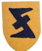 orginele Vlaams Ww2 NSKK/Zwarte Brigade schild in top staat, Verzamelen, Ophalen of Verzenden, Nederland, Embleem of Badge