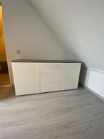 Dressoir grijs betonlook met witte fronten, Ophalen, Zo goed als nieuw, 25 tot 50 cm, 150 tot 200 cm