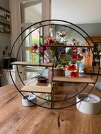 Ronde Wanddecoratie met Houten Planken, Huis en Inrichting, Woonaccessoires | Wandplanken en Boekenplanken, Ophalen, Zo goed als nieuw