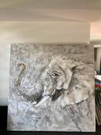 Canvas schilderij olifant, Ophalen, Zo goed als nieuw, Schilderij, 75 tot 100 cm