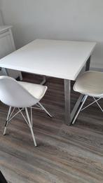 Eettafel + 2 stoelen, Huis en Inrichting, Tafels | Eettafels, Ophalen, Gebruikt, Rechthoekig, 50 tot 100 cm