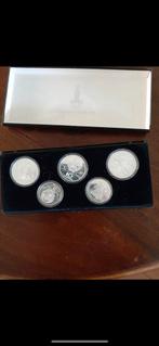Zilveren munten set - Olympische Spelen Moskou 1980, Ophalen of Verzenden, Setje, Zilver