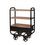 Industriële Bakkerskar Keukentrolley Koffiewagen Kar Zwart, Info@dehanzeherten.nl, Nieuw, Ophalen of Verzenden, De Hanze Herten