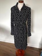 HEMA viscose midi jurk zwart wit polkadot NIEUW maat S, Zwart, Nieuw, Ophalen of Verzenden, Maat 36 (S)