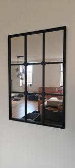 Metalen spiegel in venster stijl 60x90 cm, Ophalen, Minder dan 50 cm, Zo goed als nieuw, Minder dan 100 cm