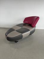 1x Leolux Kikko Chaise Lounge Antraciet/Grijs/Roze - Leer, Huis en Inrichting, Banken | Sofa's en Chaises Longues, Niet ingevuld