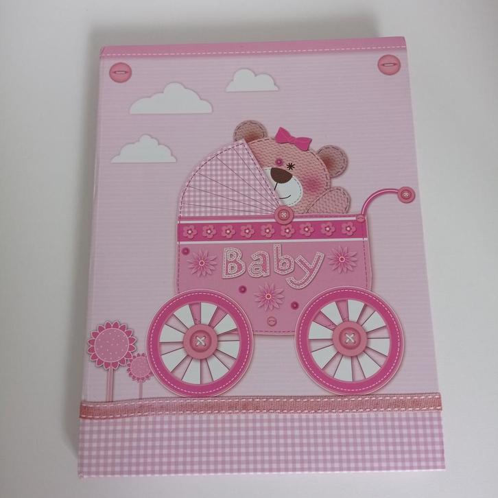 Babyboek / notitieboek / geboorteboek / geboortealbum meisje, Diversen, Notitieboeken, Nieuw, A4, Ophalen of Verzenden