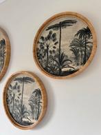 Set van 3 Wanddecoratie met Tropisch Motief, Huis en Inrichting, Woonaccessoires | Wanddecoraties, Ophalen of Verzenden, Zo goed als nieuw