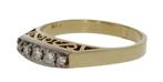 Art Deco stijl 14k gouden dames ring 5 briljant diamanten, Sieraden, Tassen en Uiterlijk, Antieke sieraden, Ophalen of Verzenden
