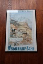 reclame poster Wengernalp Bahn, Verzamelen, Posters, Met lijst, Ophalen of Verzenden, Zo goed als nieuw, A1 t/m A3