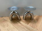 2 kandelaars, Ophalen of Verzenden, Gebruikt, Overige materialen, Minder dan 25 cm