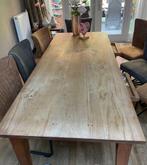 Teaktafel eettafel met 2 lades 220*95 cm., Ophalen, Gebruikt, Teakhout, 200 cm of meer