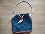 Handtas, suède en leer, navy blauw met bruin, Ophalen of Verzenden, Zo goed als nieuw, Blauw, Handtas