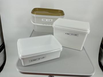 Rechthoekbakjes. Nieuw.Maat: 2,4,en 6 liter. Zie tekst. beschikbaar voor biedingen