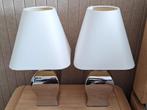 Chromen schemerlampen - 2 stuks, Huis en Inrichting, Ophalen of Verzenden, Zo goed als nieuw, Minder dan 50 cm