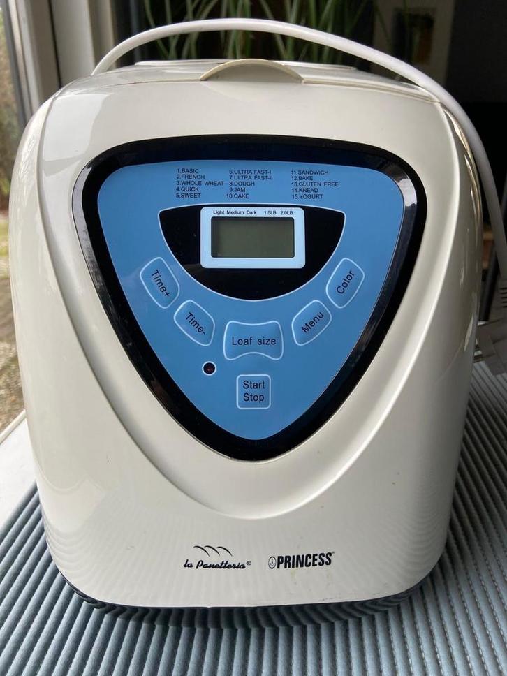 Broodbakmachine - Princess La Panetteria, Witgoed en Apparatuur, Broodbakmachines, Gebruikt, Met timer, 800 tot 1200 gram deeg