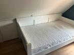 Bed + matras 120cmx210cm, Huis en Inrichting, Slaapkamer | Bedden, 120 cm, Gebruikt, 220 cm, Wit