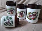 Vintage Douwe Egberts voorraadpotten 4 stuks, Overige typen, Ophalen of Verzenden, Overige stijlen, Glas