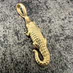 14 karaat gouden hanger Lacoste model krokodil, Ophalen of Verzenden, Nieuw, Goud