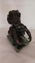 Brons van meisje met bal, Ophalen of Verzenden, Zo goed als nieuw, Mens