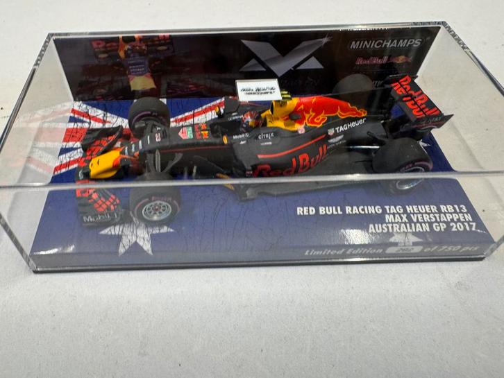 Max Verstappen RB13 1:43 Australië GP 2017 282/750, Hobby en Vrije tijd, Modelauto's | 1:43, Zo goed als nieuw, Auto, MiniChamps