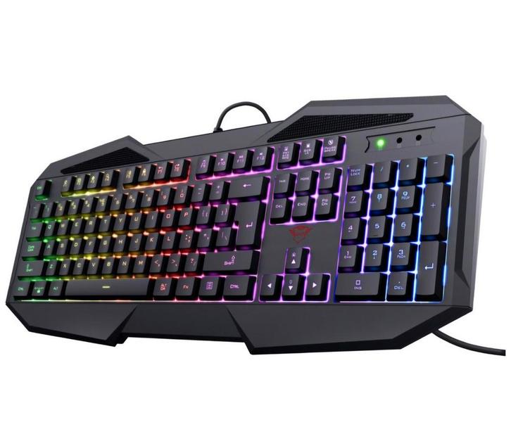 Trust GXT 830 Avonn Gaming Toetsenbord QWERTY, Computers en Software, Toetsenborden, Zo goed als nieuw, Qwerty, Bedraad, Gaming toetsenbord