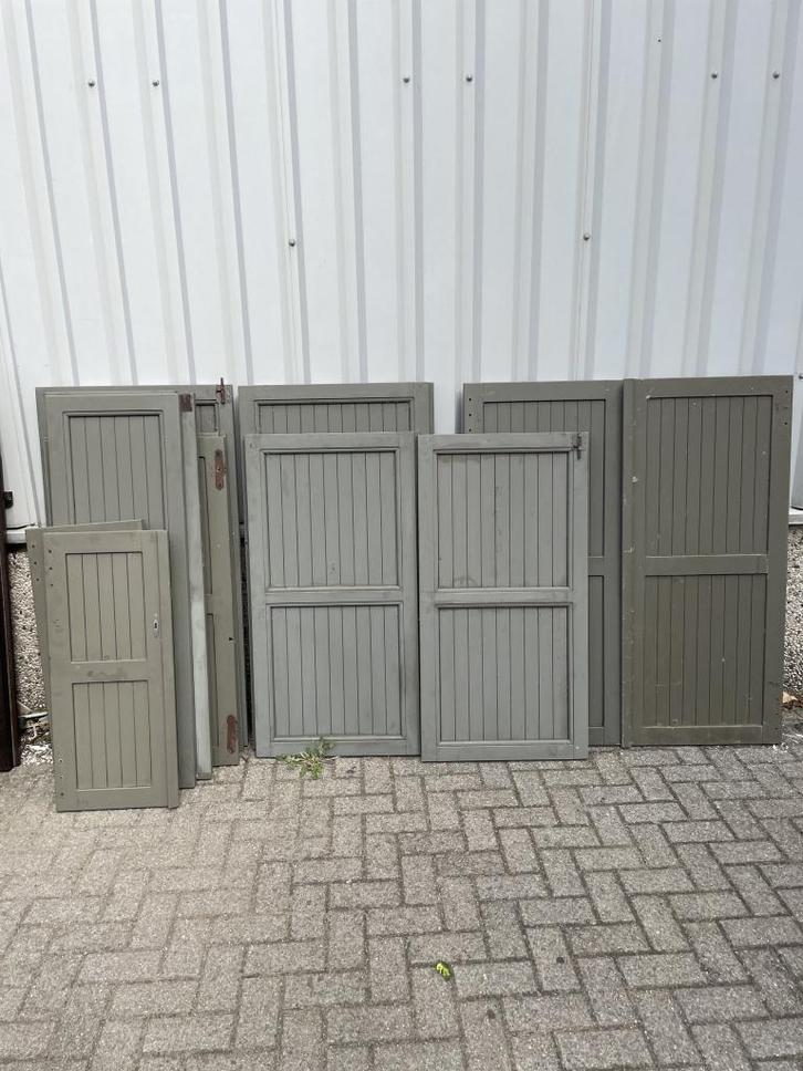 Prachtset meranti raamluiken (21 stuks), Doe-het-zelf en Verbouw, Deuren en Horren, Zo goed als nieuw, Overige typen, Hout