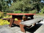 Picknicktafel, Tuin en Terras, Picknicktafels, Ophalen, Gebruikt, Rechthoekig, Hout