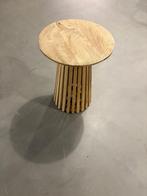Bijzettafel rond teakhout, Minder dan 55 cm, Rond, Zo goed als nieuw, Ophalen