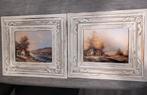 2 leuke landelijke schilderijen, Minder dan 50 cm, Ophalen of Verzenden, Zo goed als nieuw, Schilderij