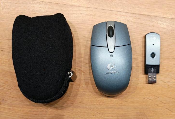 Logitech Cordless Optical Mouse for Notebooks, Computers en Software, Muizen, Gebruikt, Muis, Rechtshandig, Draadloos, Ophalen of Verzenden