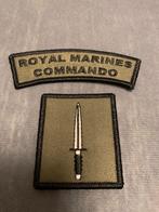 Setje Royal Marines Commando emblemen, Embleem of Badge, Ophalen of Verzenden, Marine, Engeland