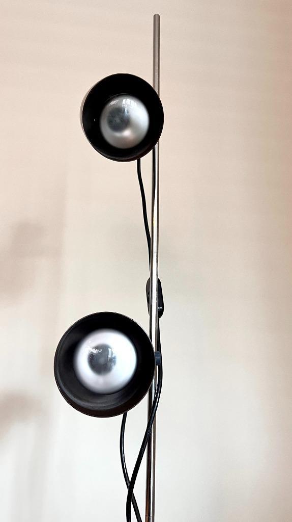 ✨ Vintage Vloerlamp - Dubbele Spots - Space Age Eigenwijs ✨, Huis en Inrichting, Lampen | Vloerlampen, Gebruikt, 100 tot 150 cm