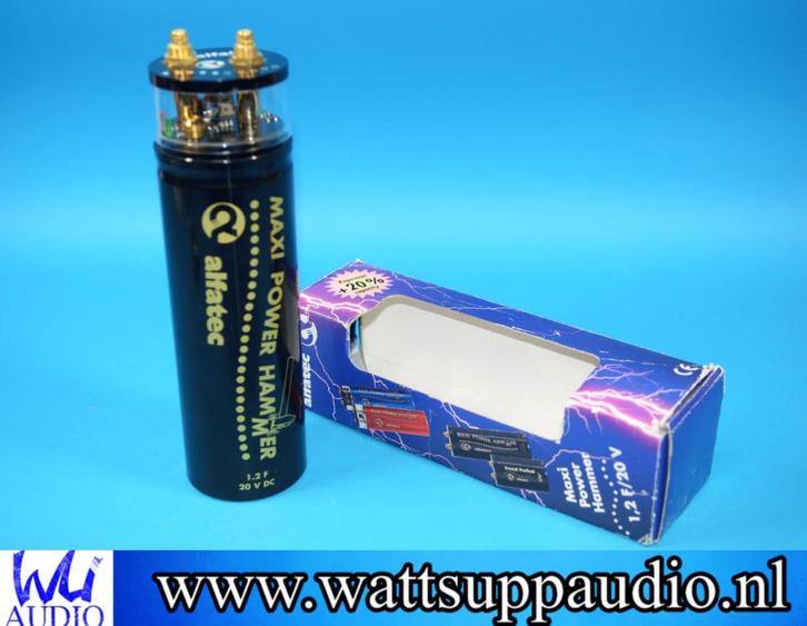 Alfatec 1.2F Powercap / capisator / Condensator 1.2 Farad, Auto diversen, Autospeakers, Gebruikt, Ophalen of Verzenden