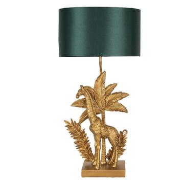  Clair & Eef Tafellamp Gouden Giraffe met groene Kap  beschikbaar voor biedingen