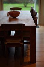 Teakhouten eettafel (massief), Ophalen, Gebruikt, 200 cm of meer, 50 tot 100 cm